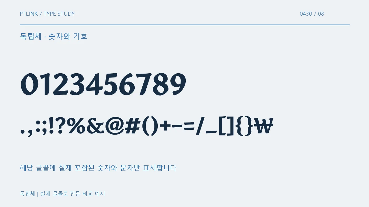 독립체 숫자와 기호